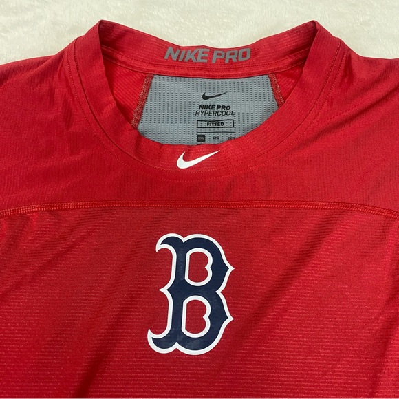 Nike Pro Men's 2XL Boston Red Sox Hypercool MLB Fitted Long Sleeve EUC - Picture 3 of 13